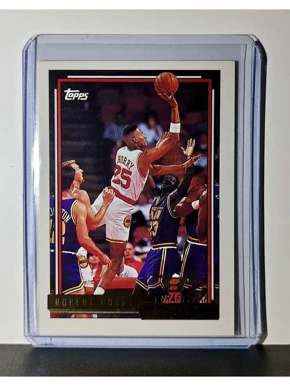 Robert Horry Rookie 1992 Topps Draft Pick NBA #308 Card Houston Rockets